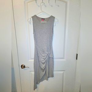 Vince Camuto Women's Sleeveless Dress Rusched Side Sz XS Color: Gray